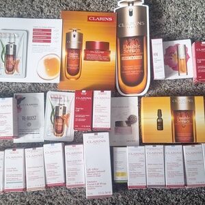 Clarins Red and White Skincare Set